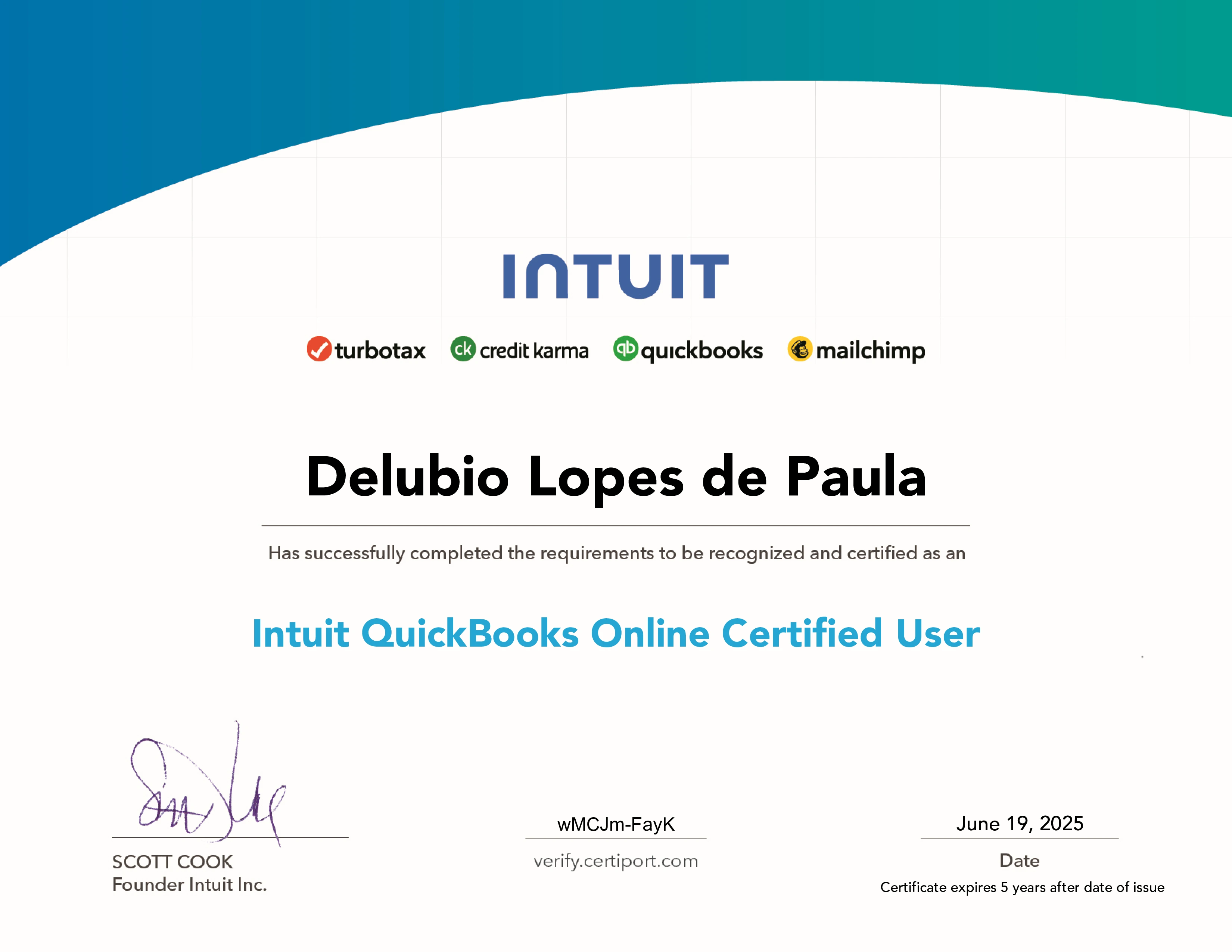 Intuit QuickBooks Online Certified User